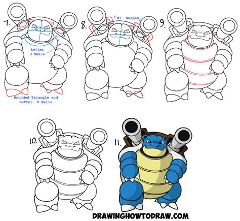 blastoise drawing|How To Draw Blastoise .